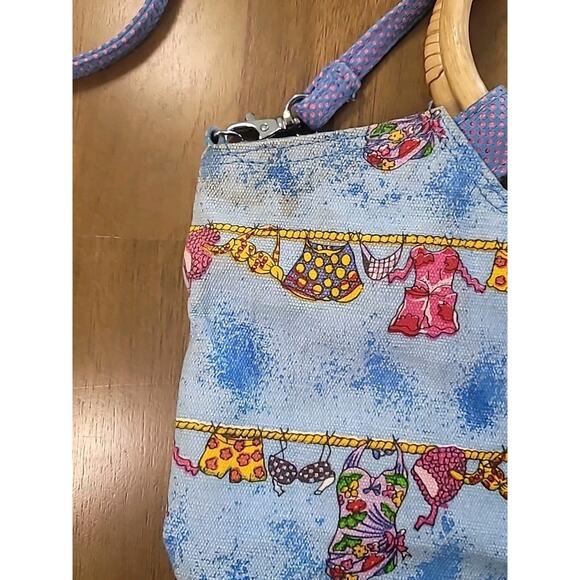 Vintage Anne Ormsby Surviving Stress Canvas Handbag Crossbody - Picture 3 of 11